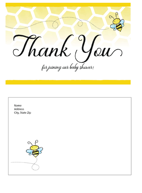 Sweet as can Bee -Thank You Cards - $20.00