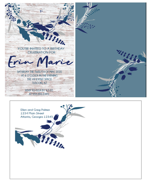 White Barnwood - Invitations- $25.00