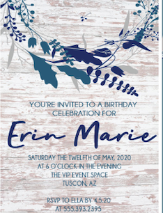 White Barnwood - Invitations- $25.00
