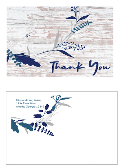 White Barnwood - Thank You Cards - $20.00