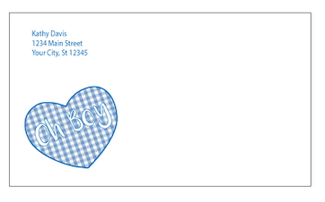 Blue Gingham - Invitations - $25