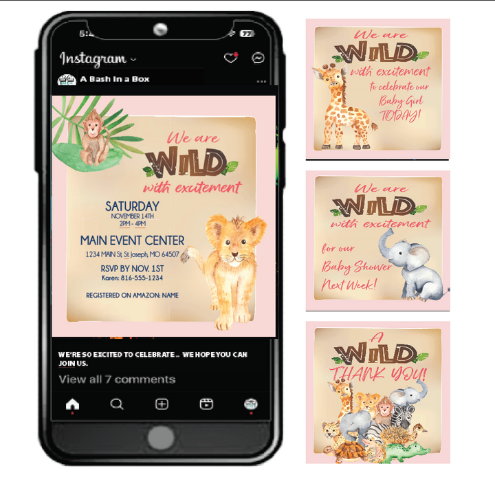 Wild One is on the Way -  Digital Graphics - $10.00