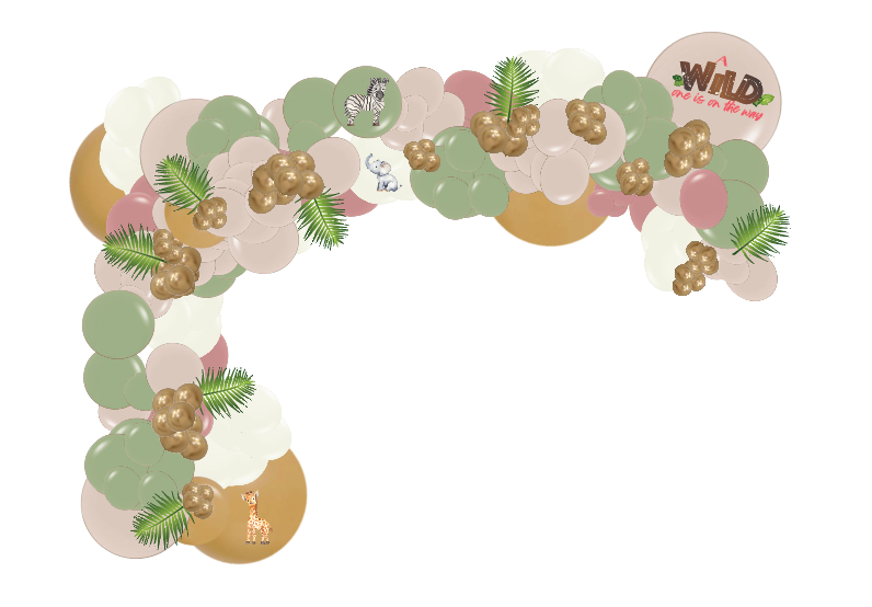 Wild One on the Way Large Balloon Garland