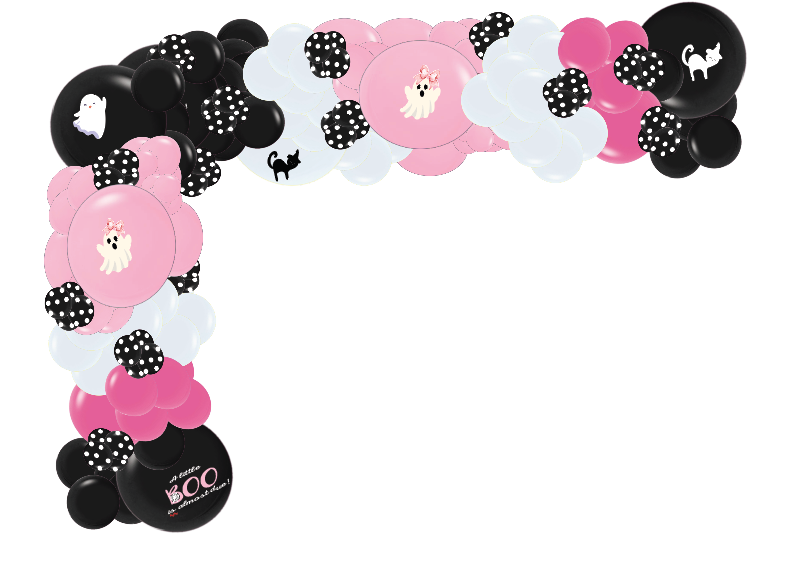 A Little Boo is almost Due Large Balloon Garland (Pink)
