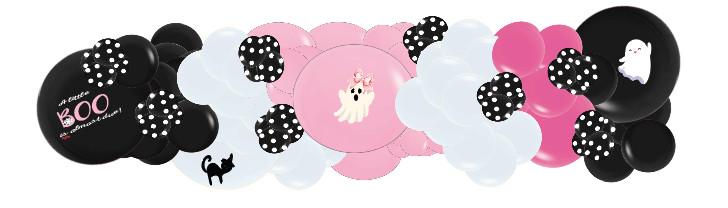 A Little Boo is almost Due Small Balloon Garland  (Pink)