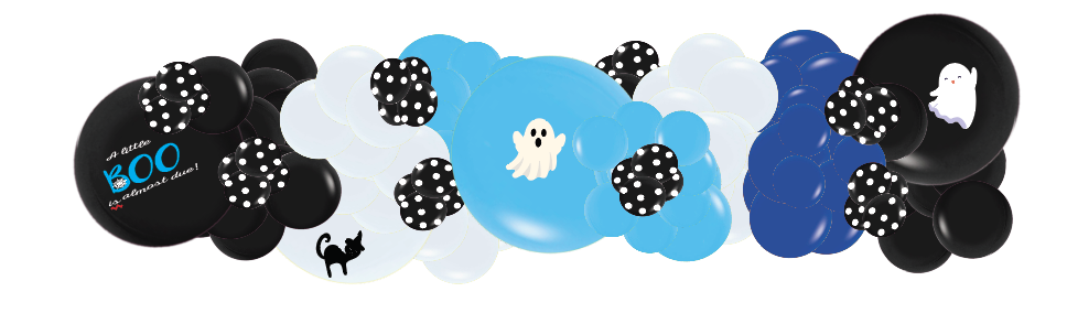 A Little Boo is almost Due Small Balloon Garland  (Blue)
