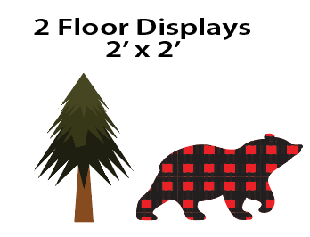 Buffalo Plaid - Floor Decor Stands $25.00