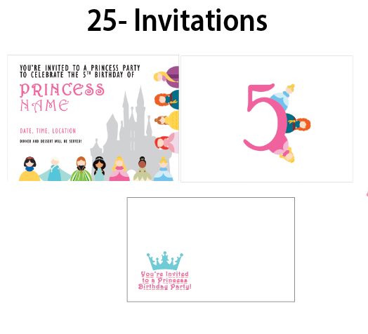Princess - Invitations  $25.00