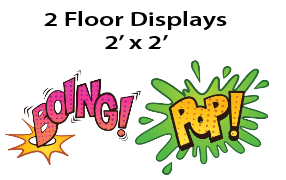 Comic Book - Floor Decor Stands $25.00