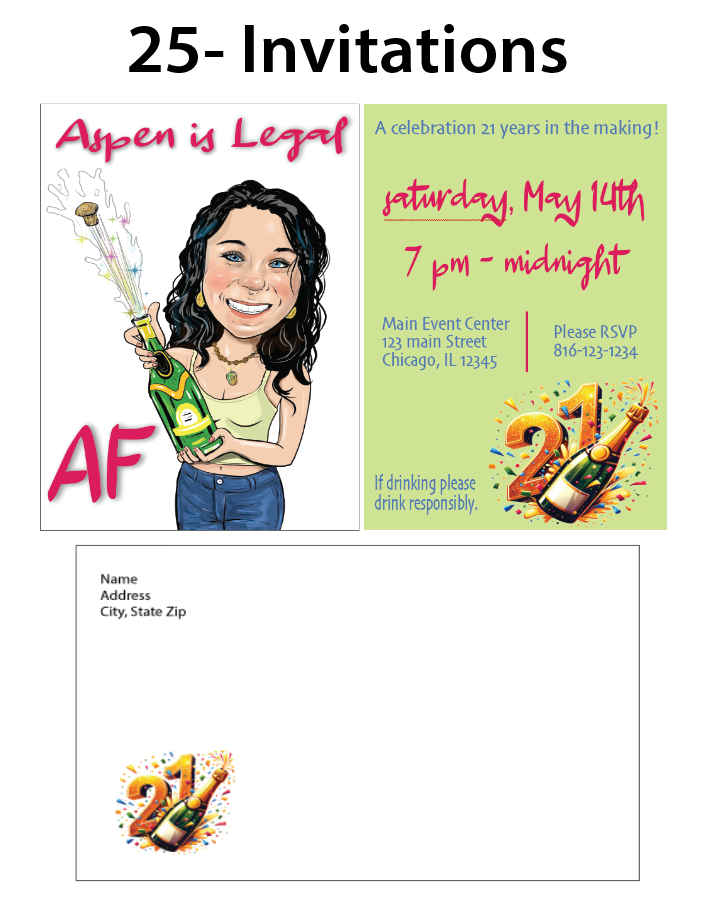 Legal AF- Caricature Celebration Party Box