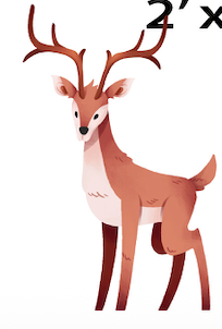 Oh Deer - Floor Decor Stands $25.00