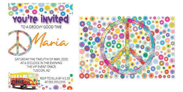 Peace - Invitations  $25.00