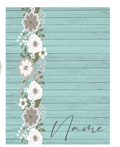 Boho-Teal and Silver - Floor Graphics- $25.00