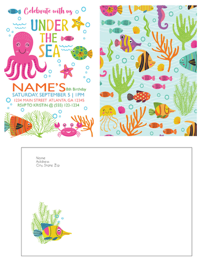 Under the Sea - Invitations  $25.00