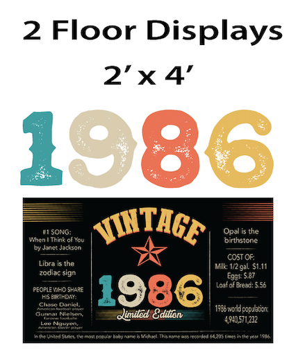 Vintage - Floor Graphics- $25.00