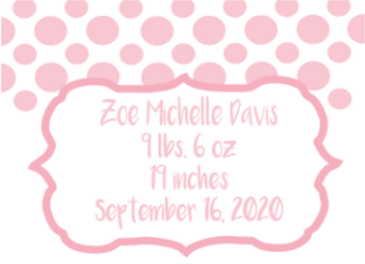 Pink Polka Dots -Thank You Cards - $20