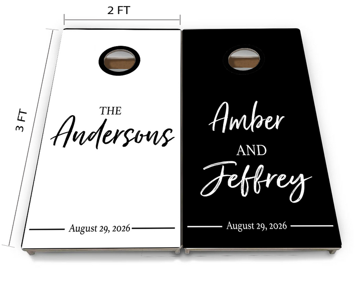 Cornhole Boards -Modern Script
