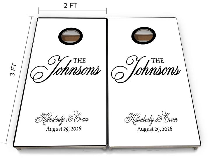 Cornhole Boards - Elegant Script