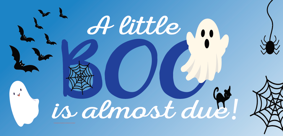 A little Boo is almost Due -  Digital Graphics  (Blue)