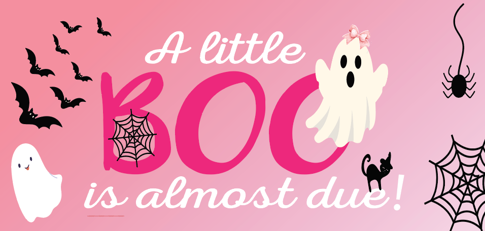 A little Boo is almost Due -  Digital Graphics  (Pink)