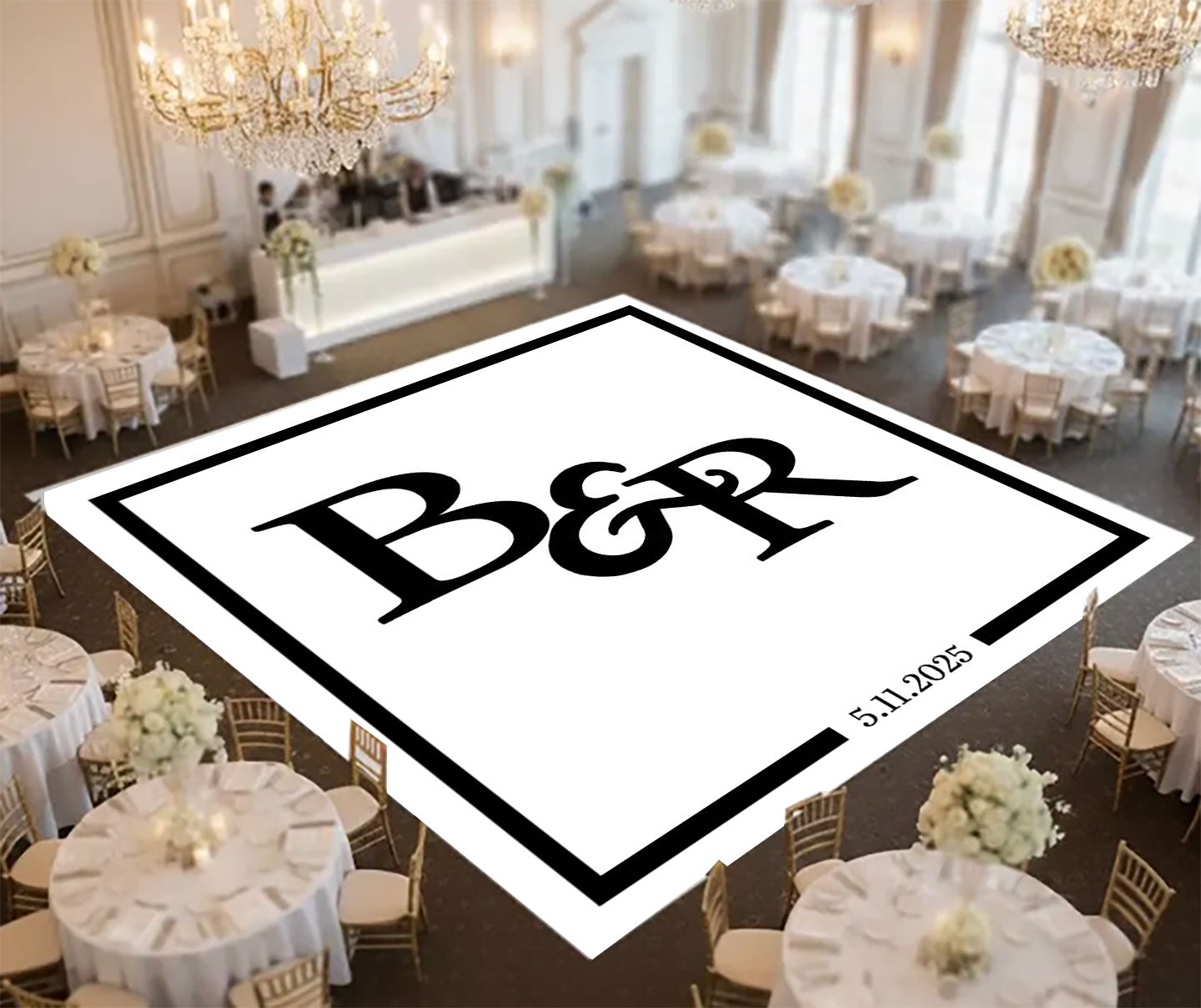 Dance Floor - Square Initials