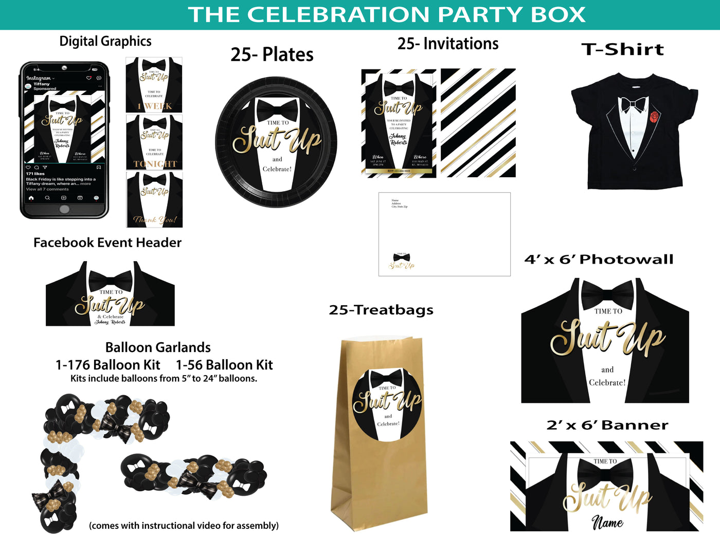Suit and Tie -Celebration Party Box