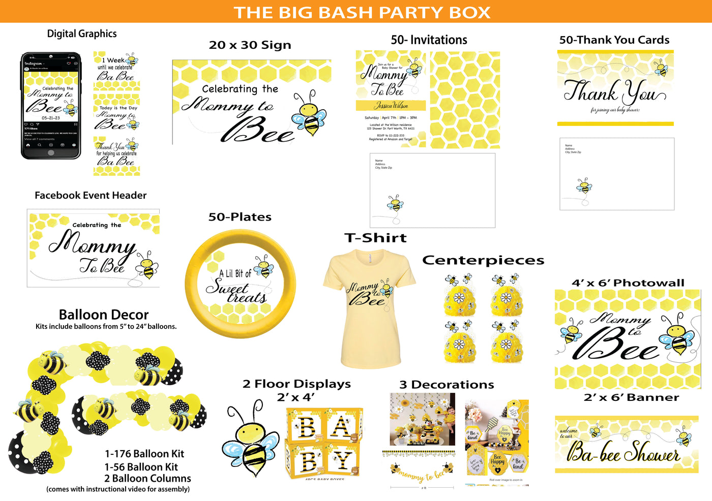 Sweet as can Bee -Big Bash Party Box