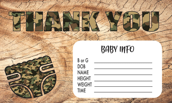 Camo this Cutie - Thank You Cards - $20