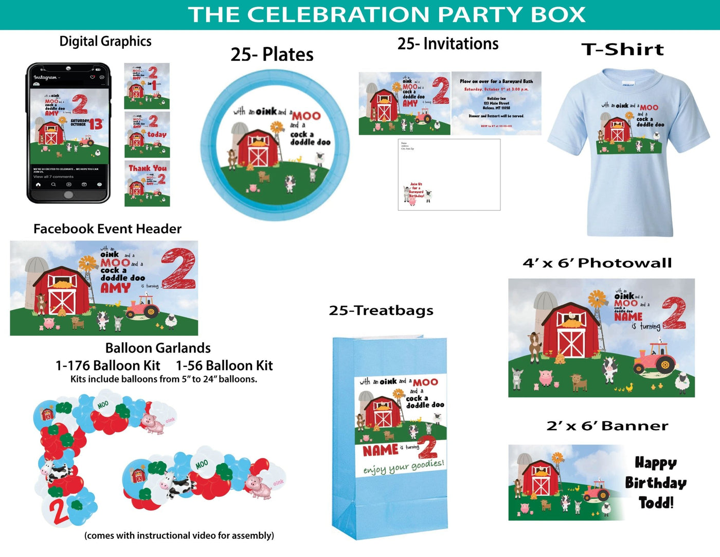 Barnyard - Celebration Party Box - A Bash In A Box