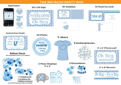 Blue Gingham - Big Bash - A Bash In A Box