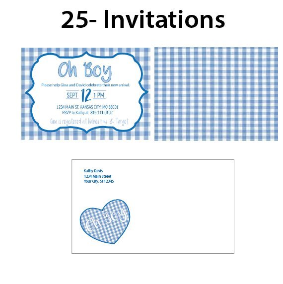 Blue Gingham - Celebration Box - A Bash In A Box