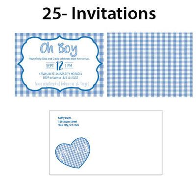 Blue Gingham - Shindig Party Box - A Bash In A Box