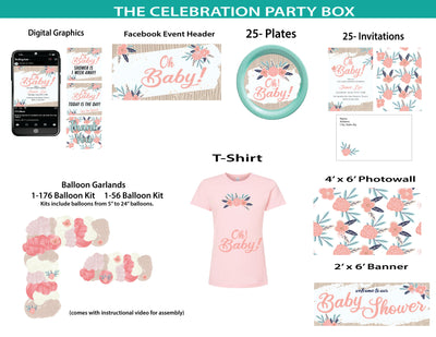 Boho Oh Baby -Celebration Party Box