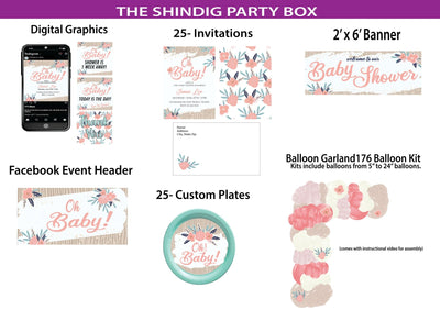 Boho Oh Baby - Shindig Party Box - A Bash In A Box