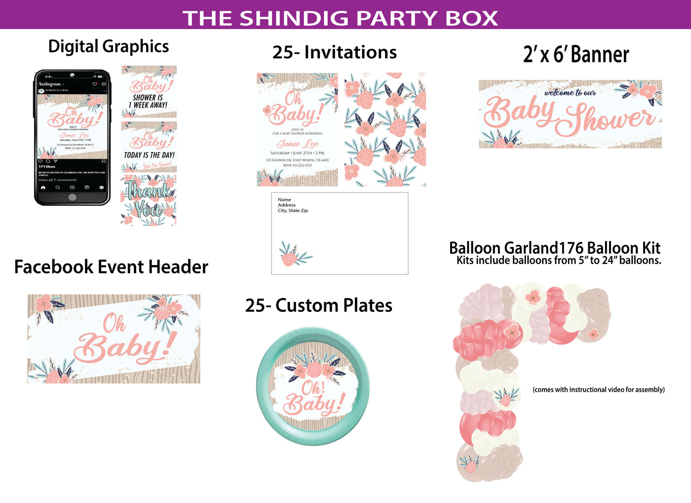 Boho Oh Baby -Shindig Party Box