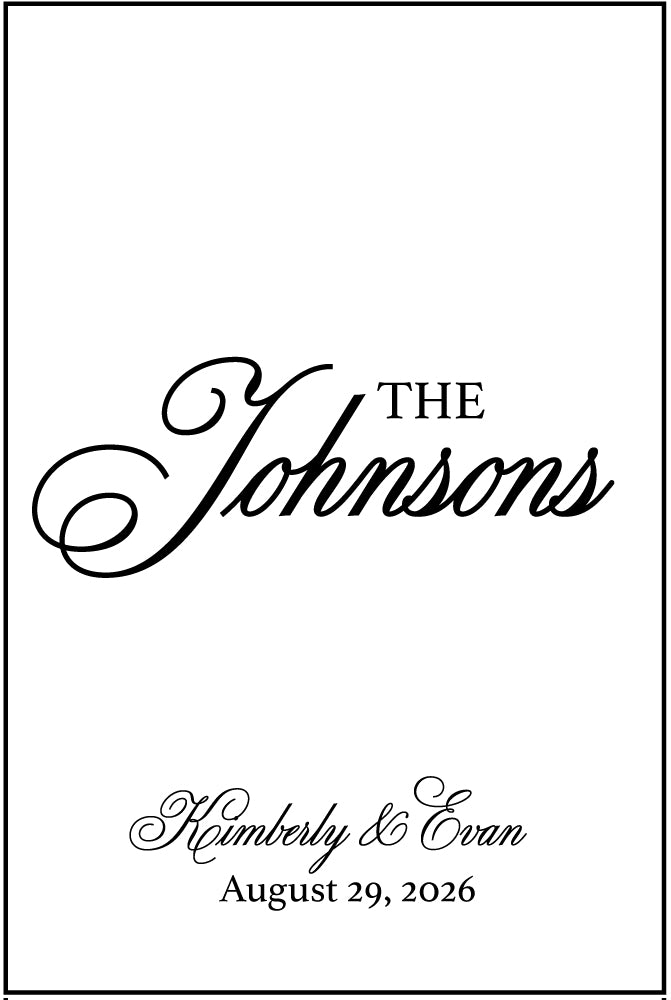 Cornhole Boards - Elegant Script