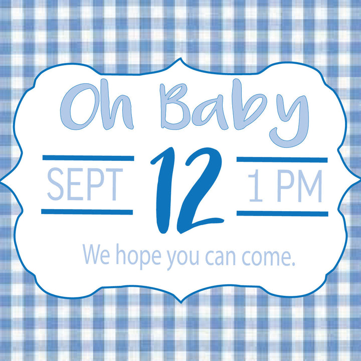 Blue Gingham - Digital Graphics - $10.00