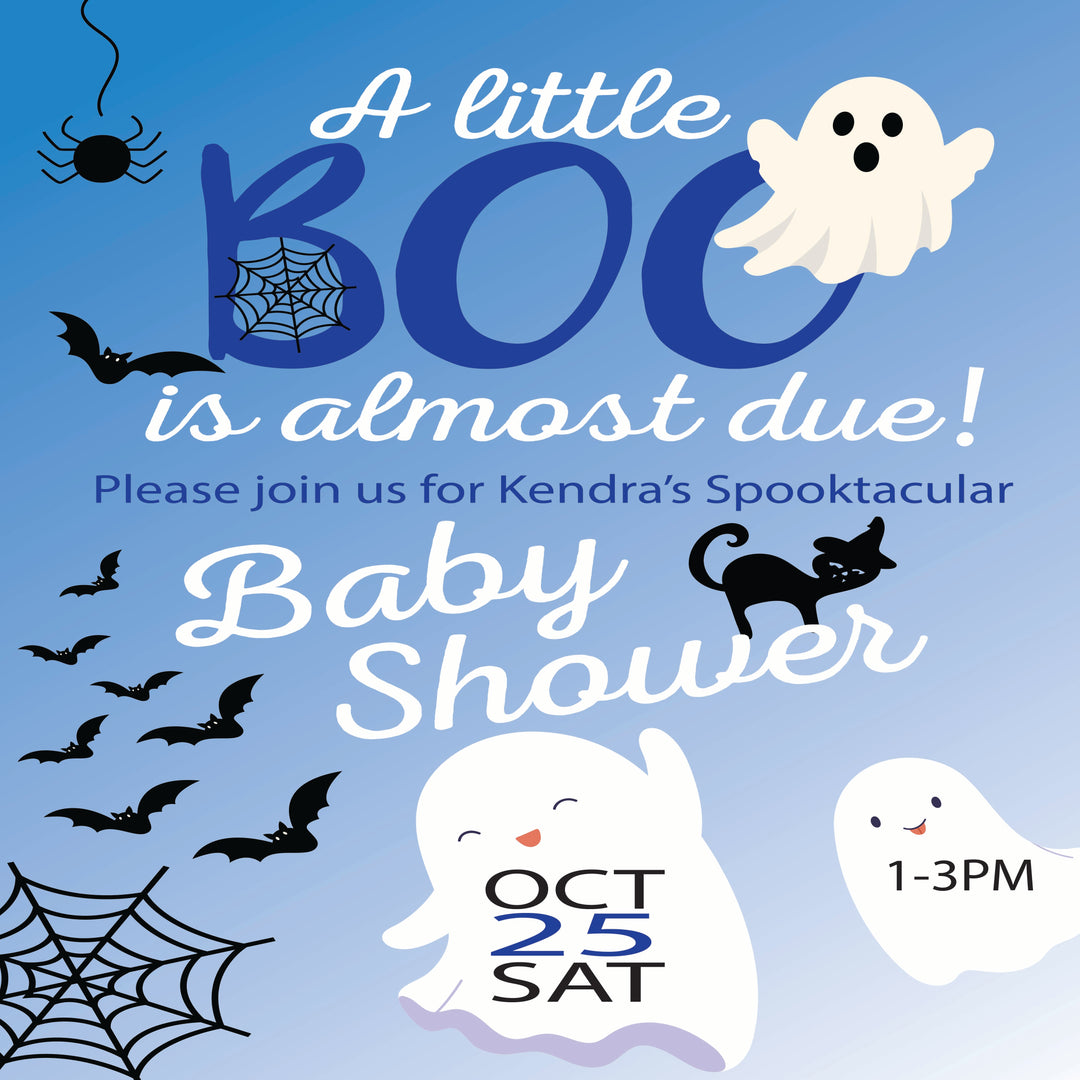 A little Boo is almost Due - Blue