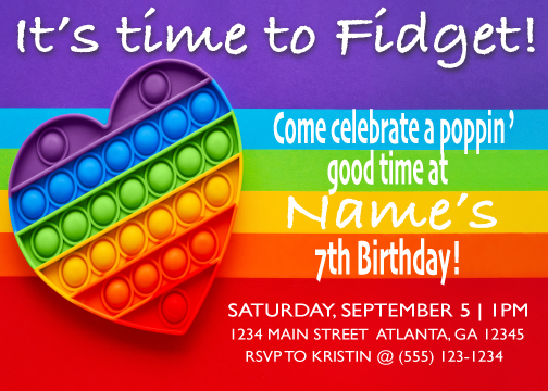 Fidget- Invitations  $25.00