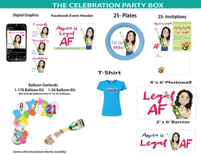 Legal AF- Caricature Celebration Party Box