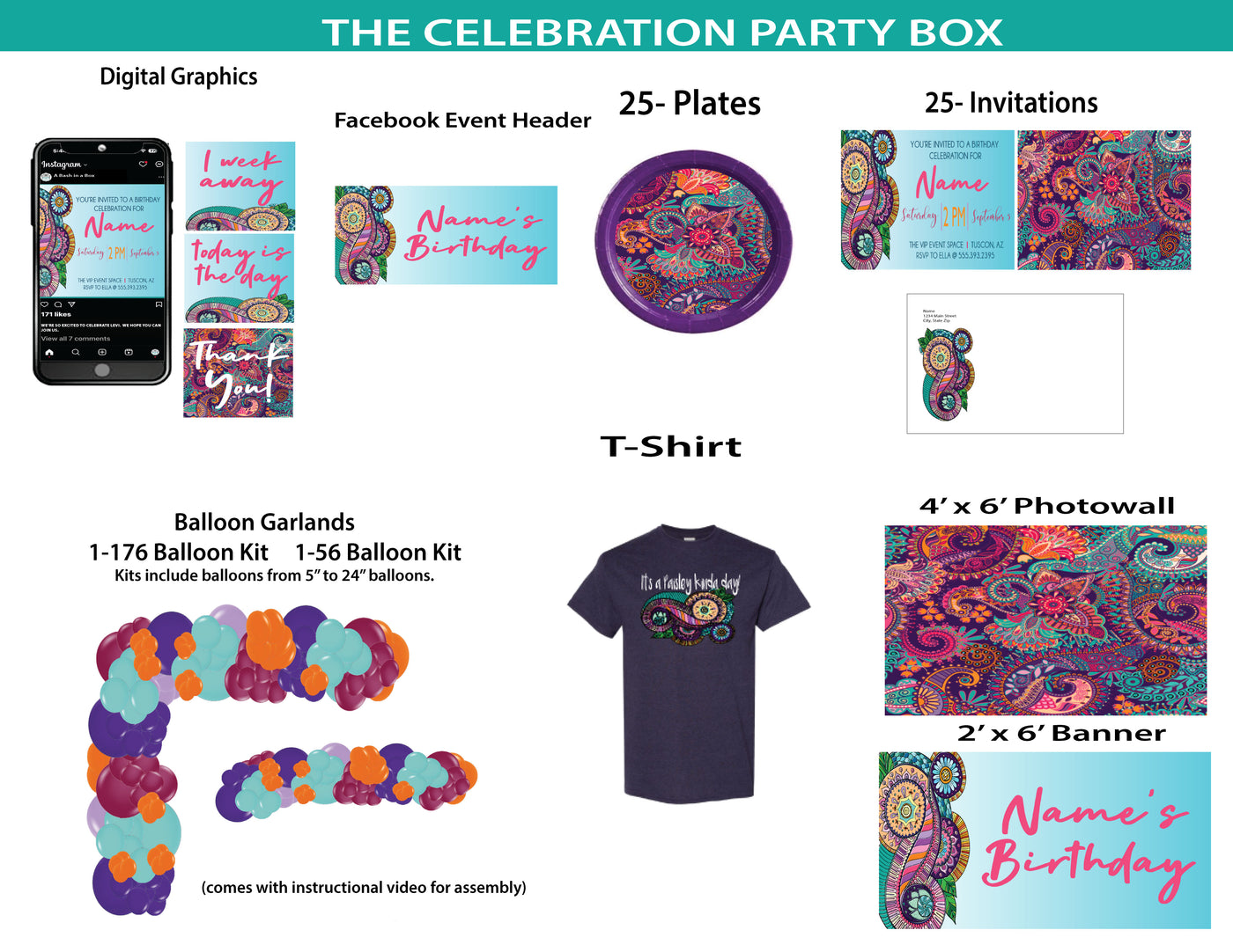 Paisley -Celebration Party Box