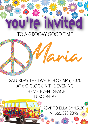 Peace - Invitations  $25.00