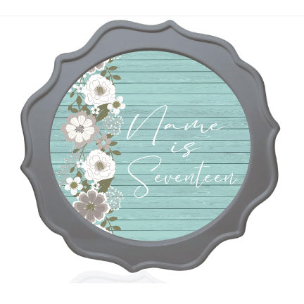 Boho-Teal and Silver - Plates- $25.00