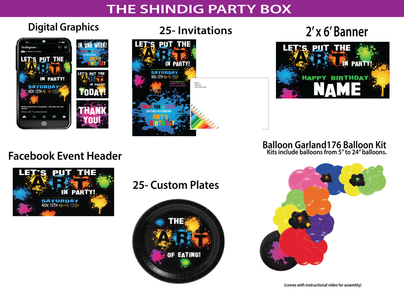 Art Party-Shindig Party Box