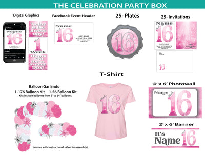 Sweet Sparkly 16 - Celebration Party Box