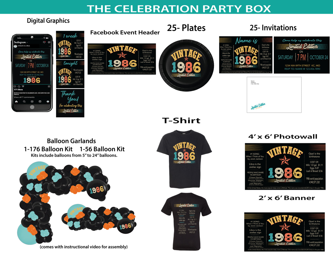 Vintage -Celebration Party Box