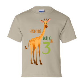 Young, Wild, and Three - T-Shirt $20.00