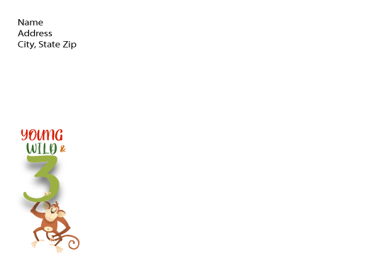 Young, Wild, and Three- Invitations  $25.00