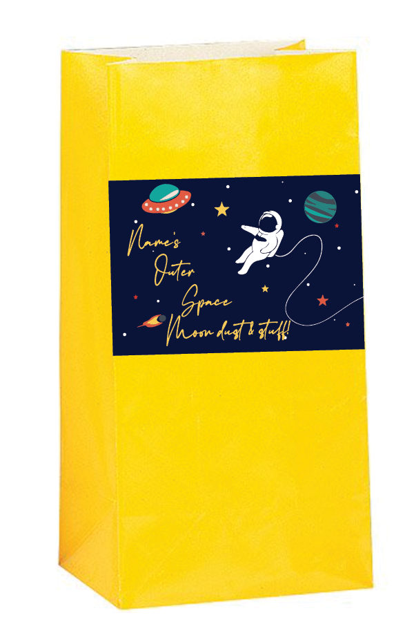 Space birthday treat bags